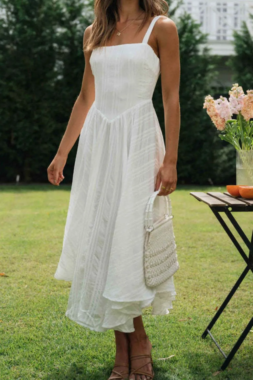 Square Neck Midi Cami Dress, image 7