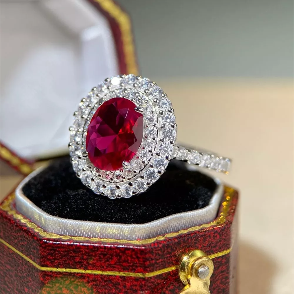 925 Sterling Silver Zircon Round Ring, image 6