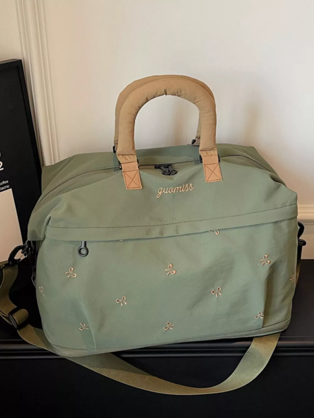 Bow Embroidered Travel Bag, image 8