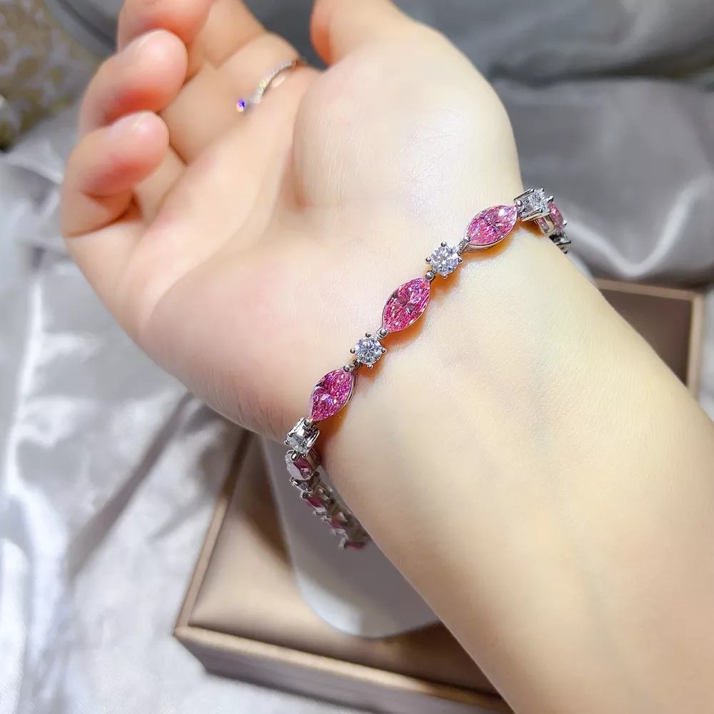 925 Sterling Silver Moissanite Bracelet, image 5