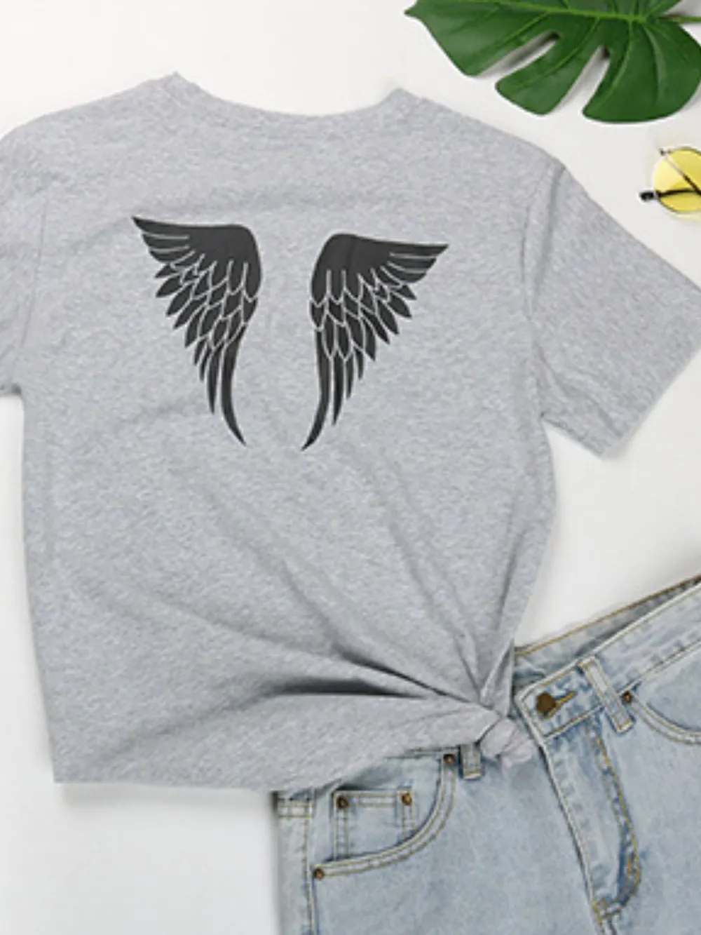 ANGEL Round Neck Short Sleeve T-Shirt, image 10