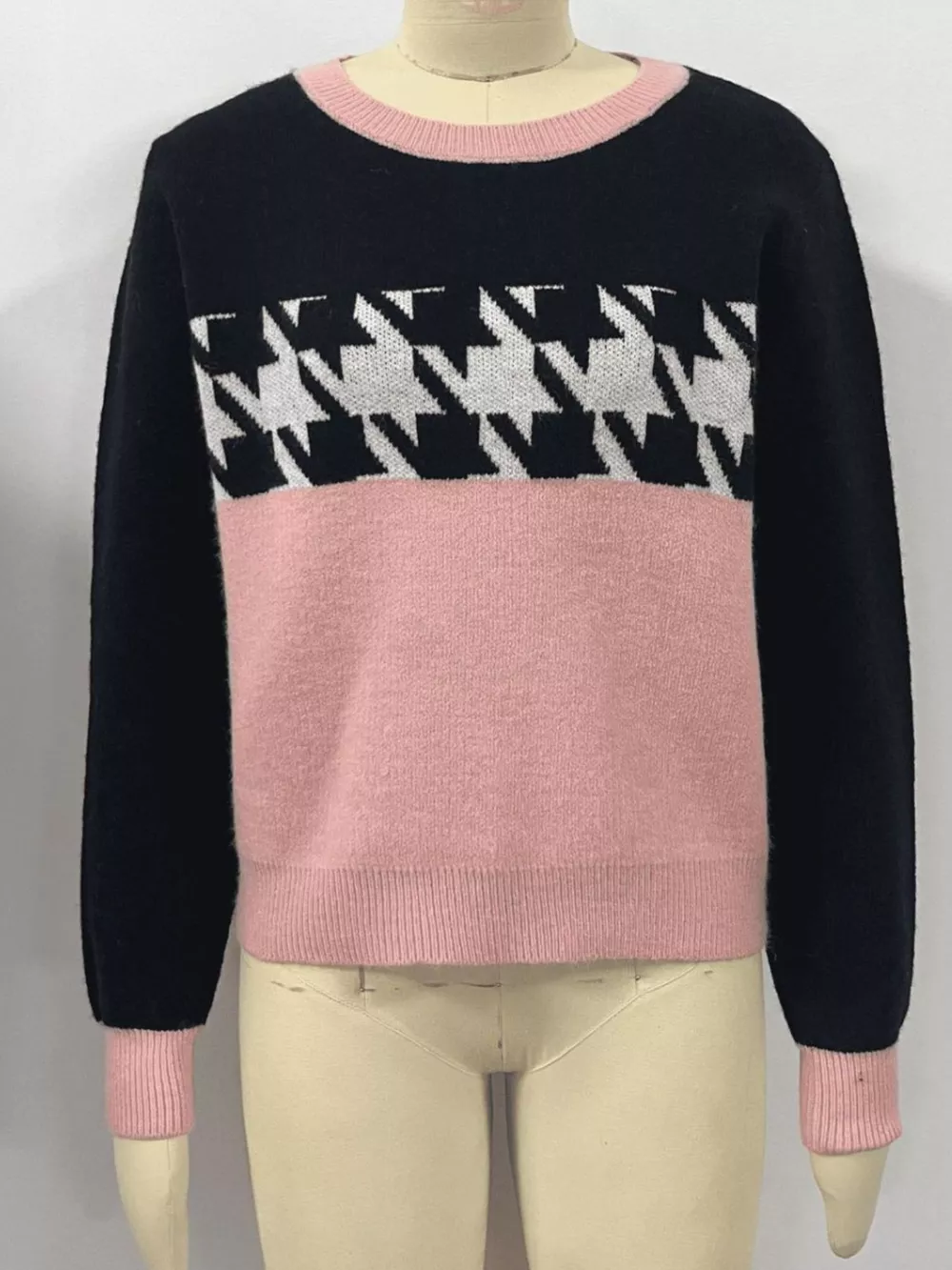 Color Block Houndstooth Sweater, image 5
