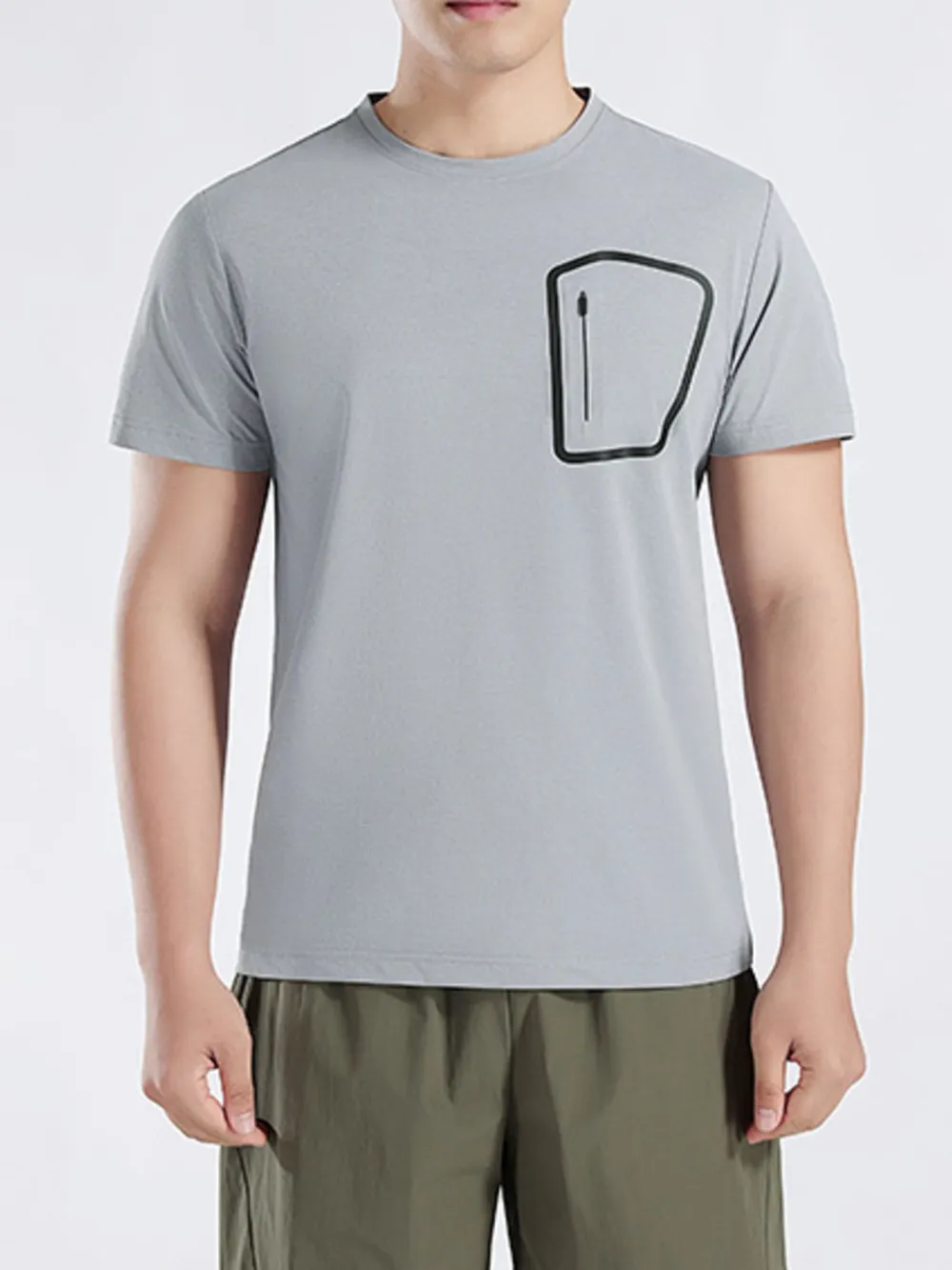 Men's Plus Size Round Neck Short Sleeve Active T-Shirt, image 8