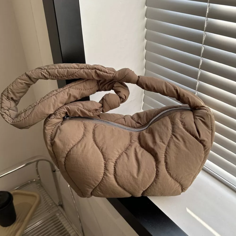 Solid Color Quilted Crossbody Bag, image 10