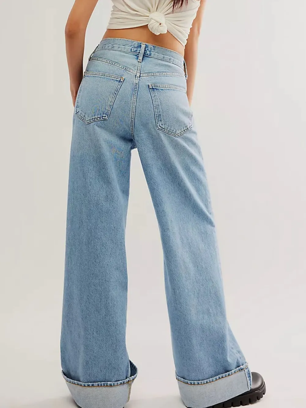 Cuffed Jeans with Pockets, image 6