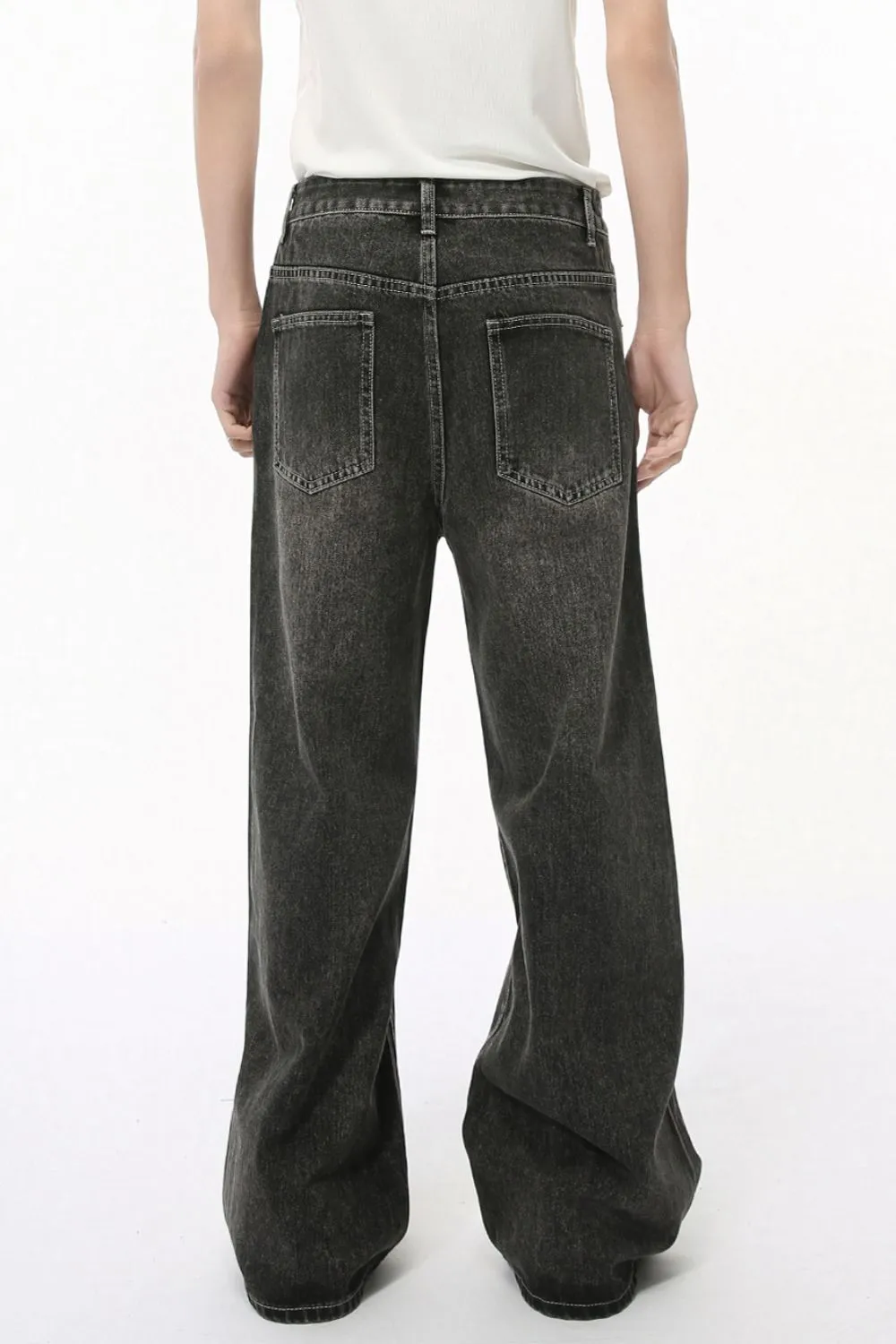 Wide Leg Men's Jeans with Pockets, image 5