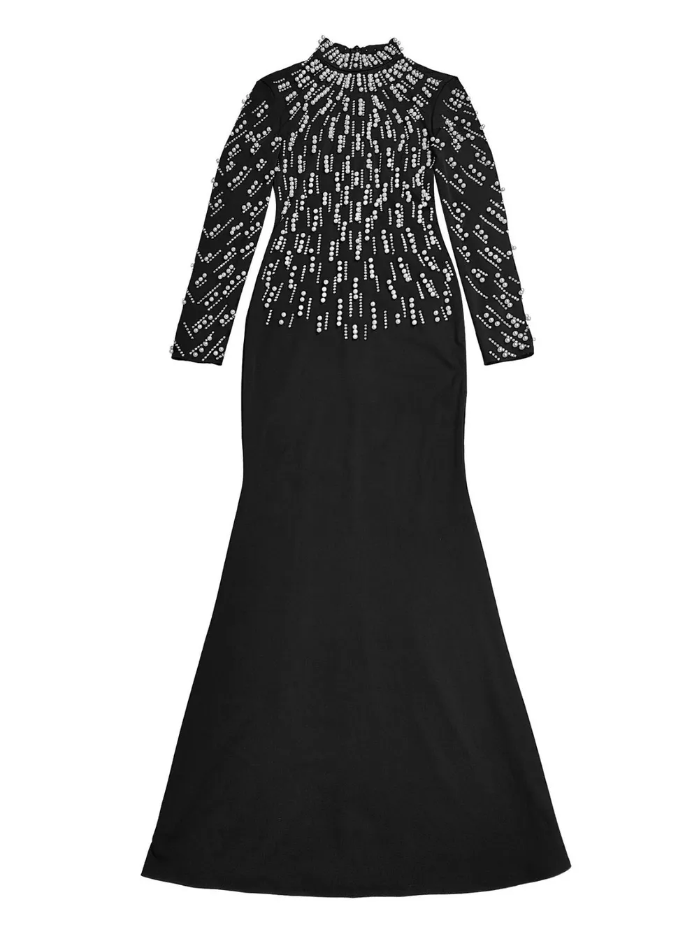 Pearl Detail Mock Neck Maxi Dress, image 7