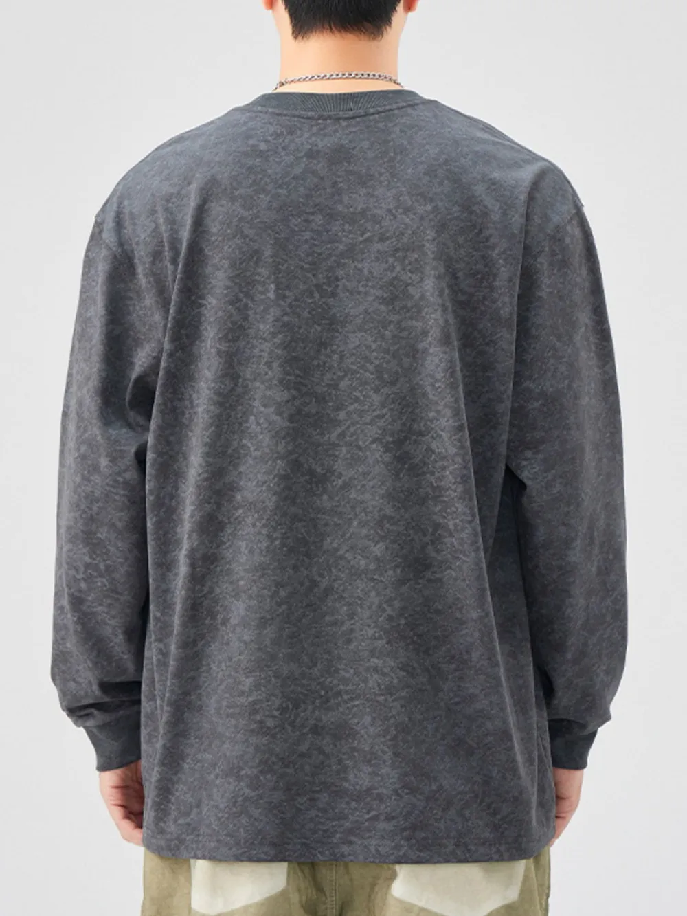 Men's Plus Size Graphic Round Neck Long Sleeve T-Shirt, image 10