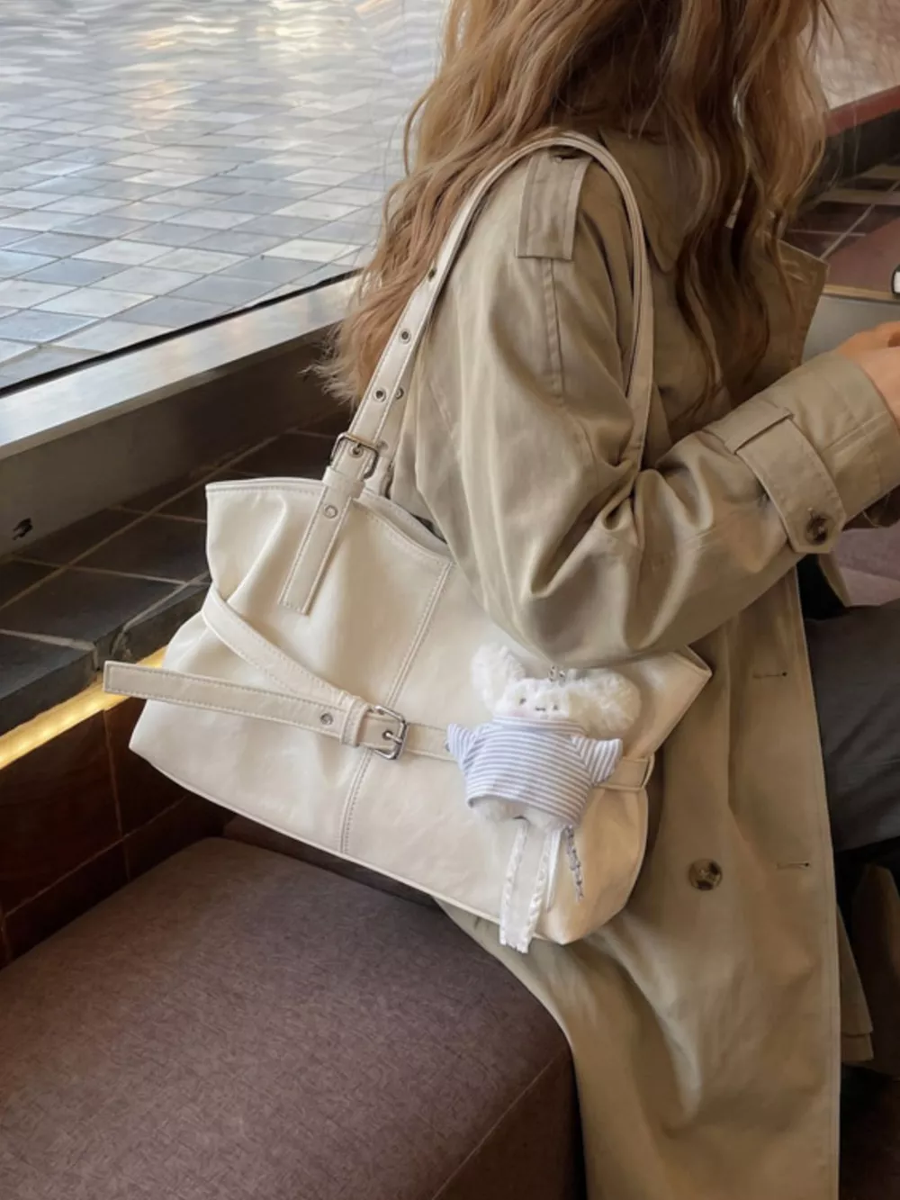 Buckle Decor Shoulder Bag, image 4