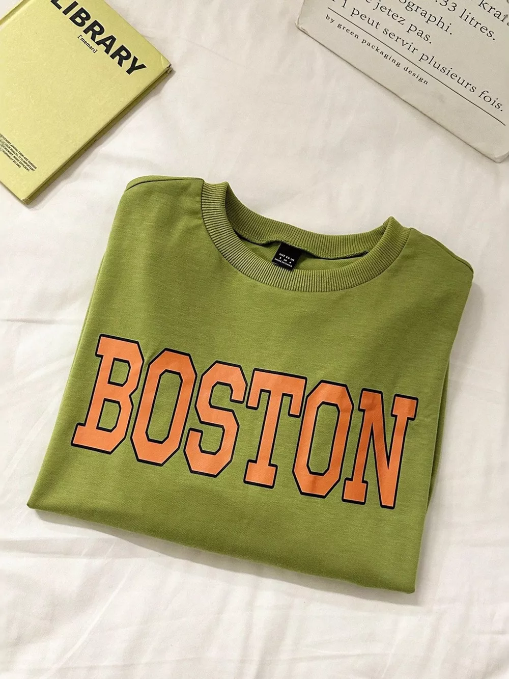Boston Graphic Oversized Crewneck Sweatshirt, image 4