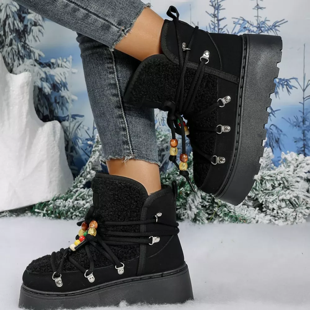Lace-Up Platform Winter Boots, image 2