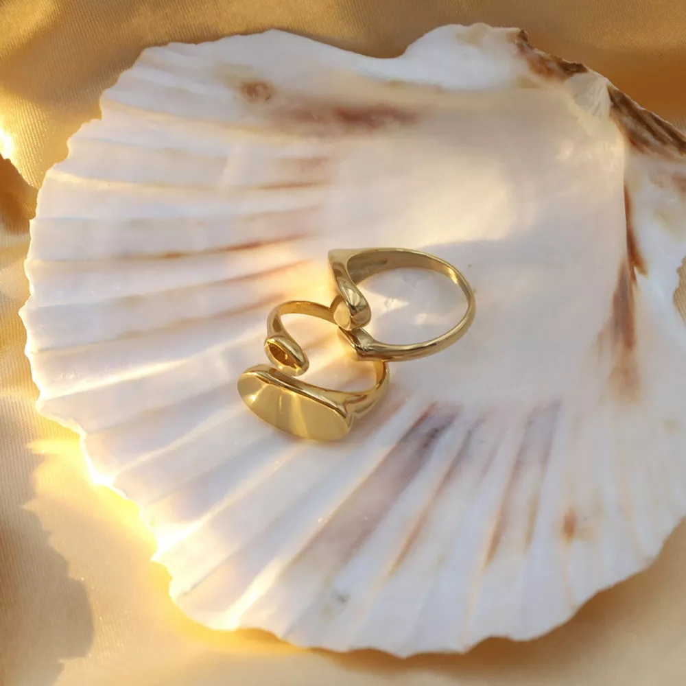 18K Gold-Plated Bypass Ring, image 4