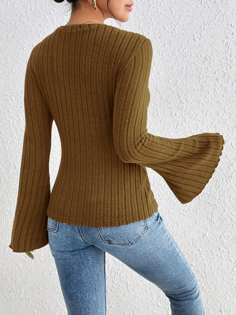 Round Neck Flare Sleeve T-Shirt, image 8