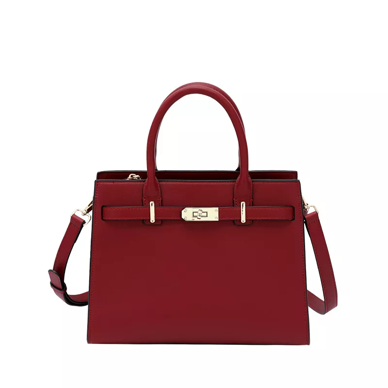 Leather Handbag with Detachable Shoulder Strap, image 7