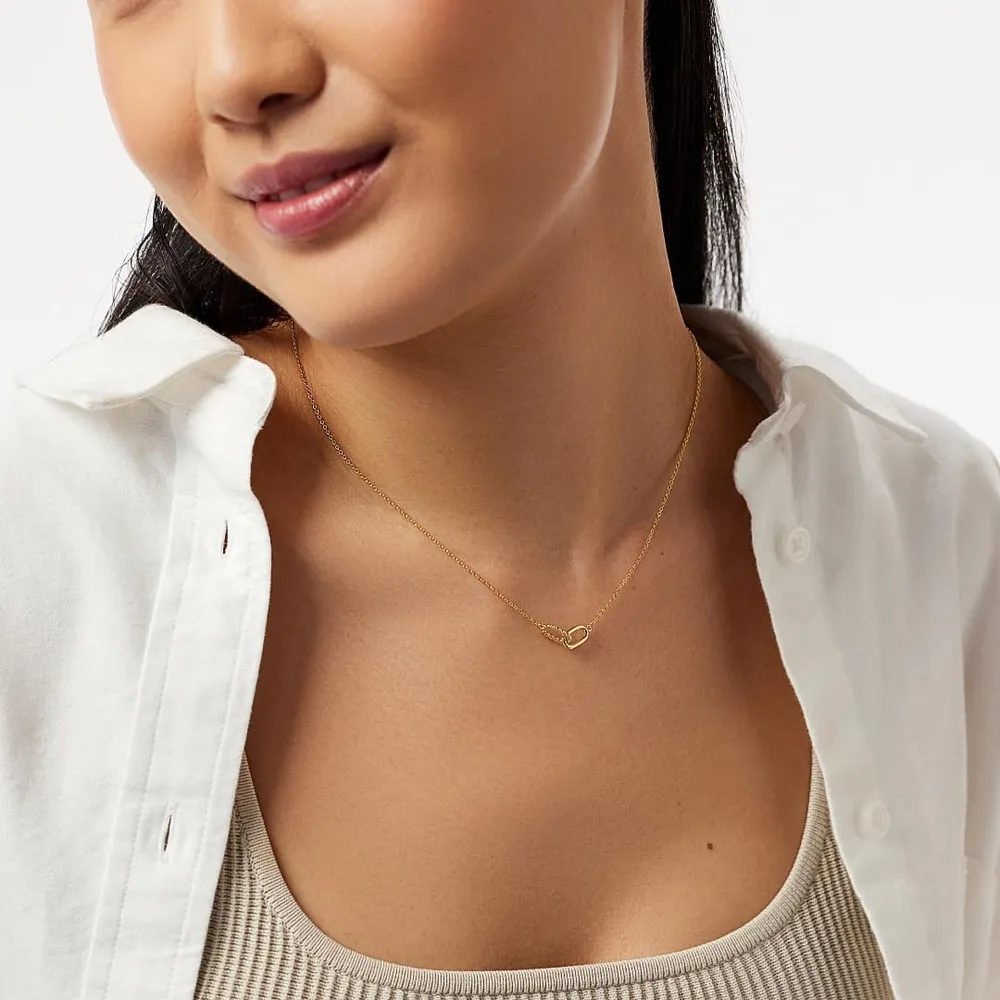 Interlocked Titanium Steel Necklace, image 3