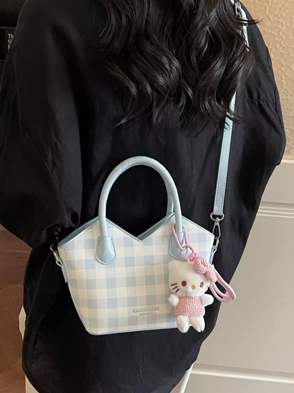 Plaid Pattern Crossbody Bag