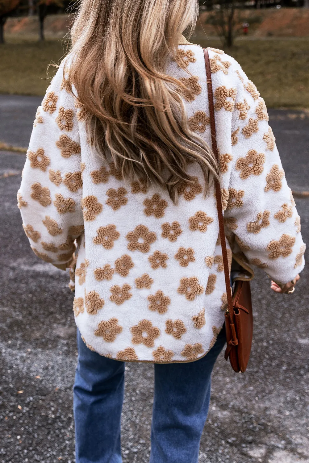Flower Button Up Long Sleeve Jacket, image 3