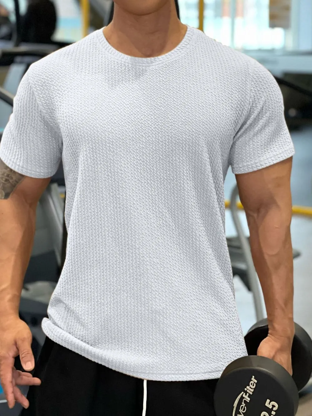 Men's Plus Size Round Neck Short Sleeve T-Shirt, image 4