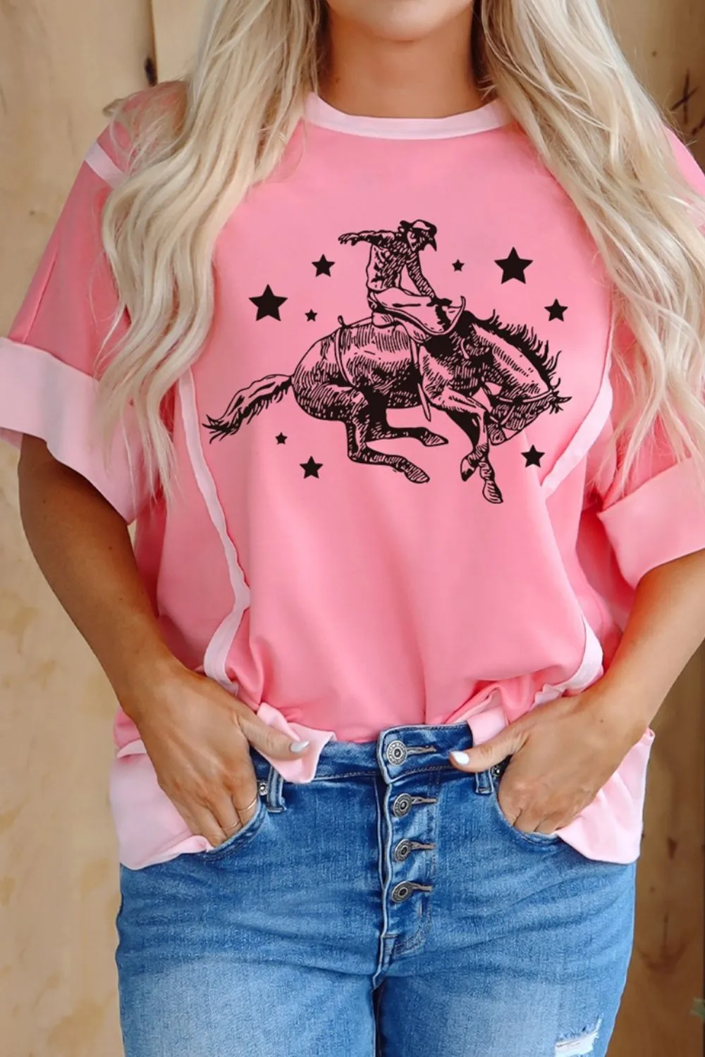 Rodeo Graphic Casual Loose Fit T-Shirt, image 6