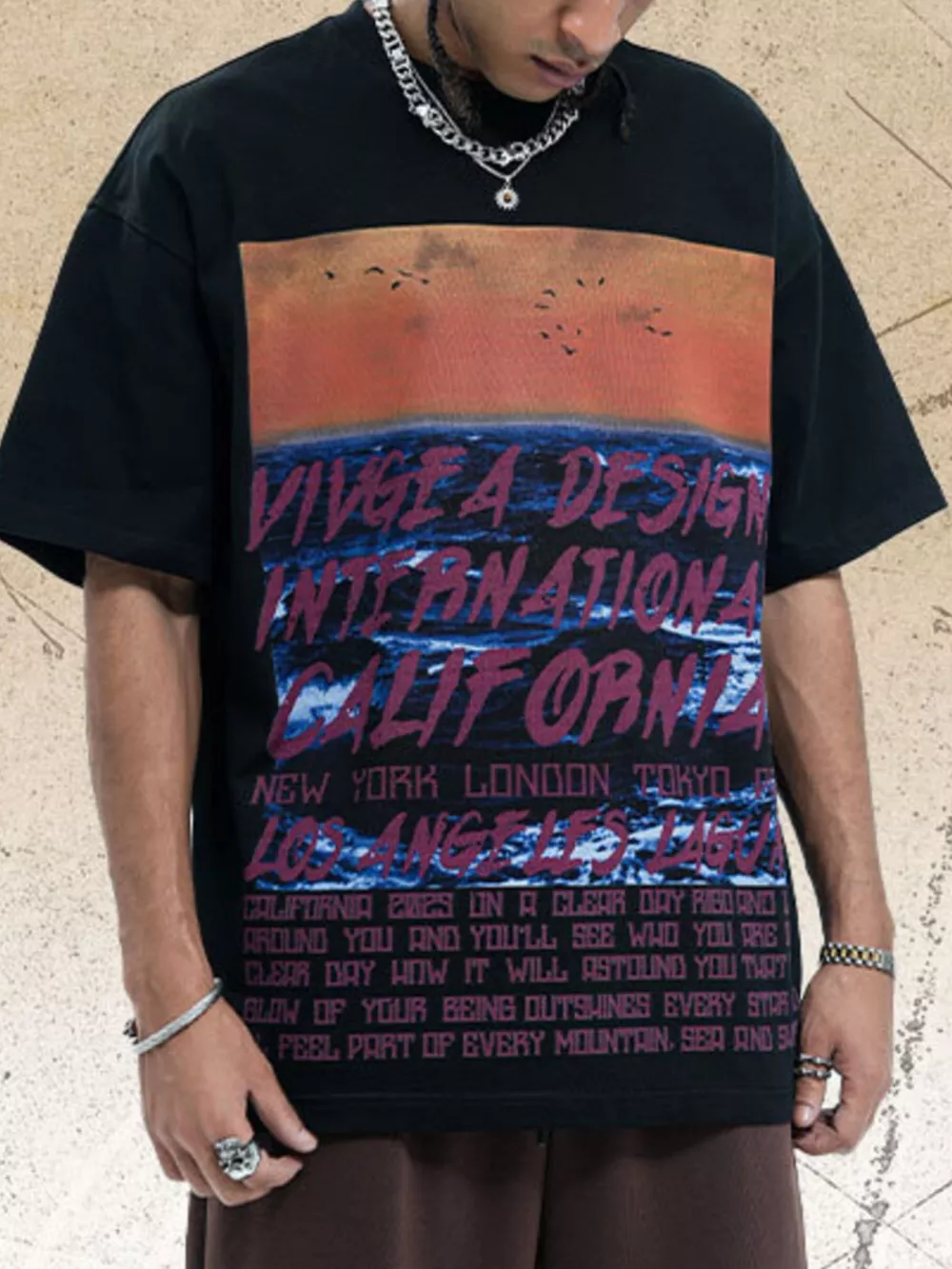Men's Graphic Round Neck Short Sleeve Tee, image 4