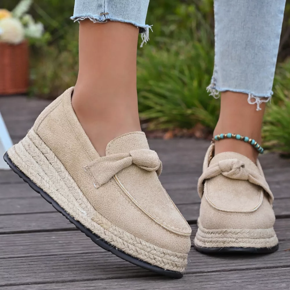 Round Toe Platform Slip-Ons, image 2