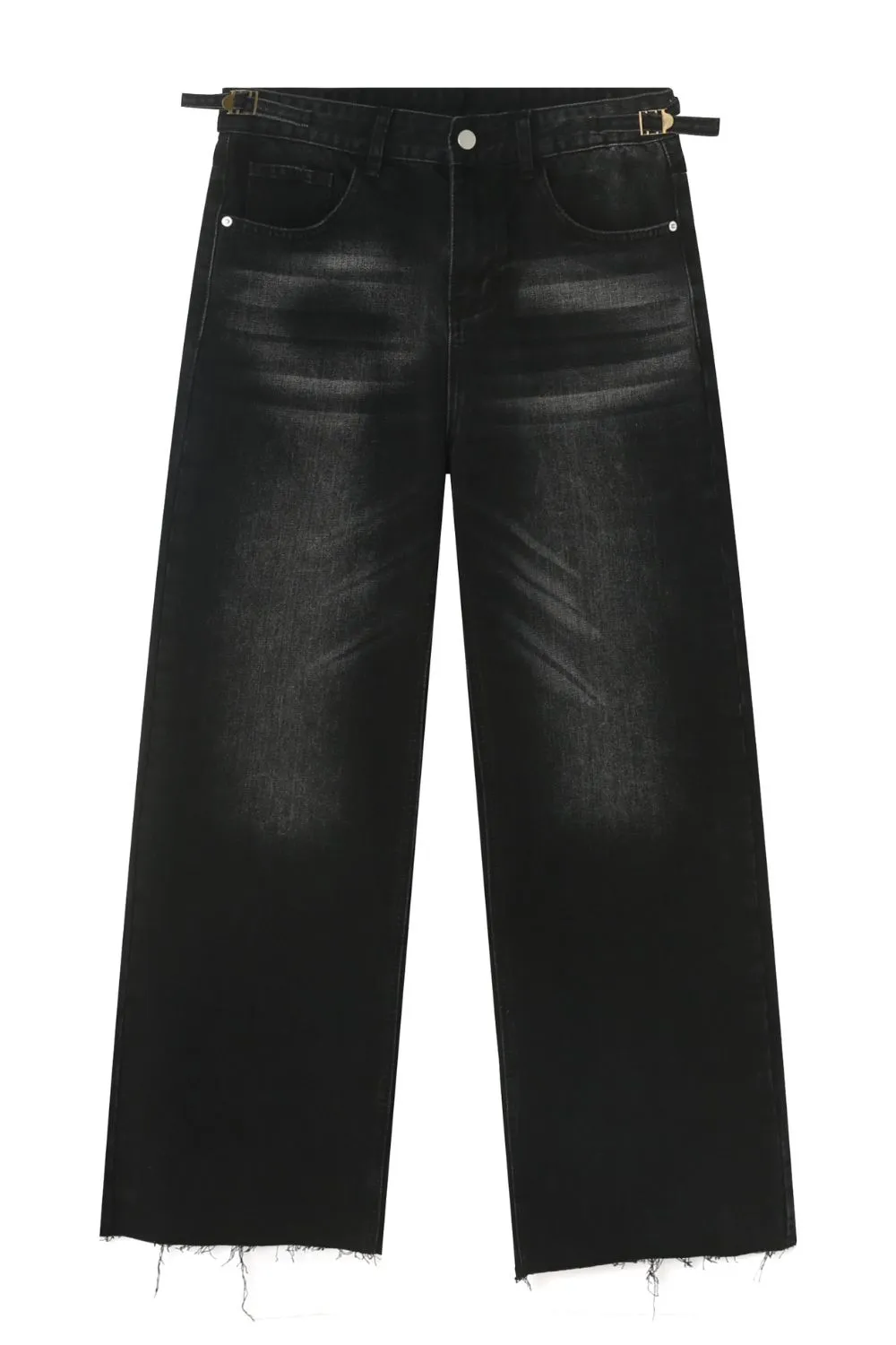 Men's Frayed Hem Jeans, image 5