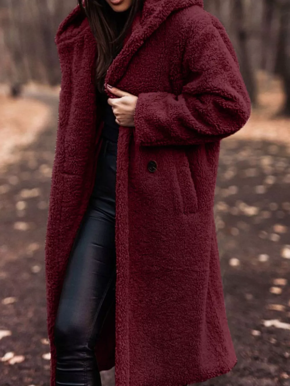 Teddy Bear Hooded Longline Outerwear, image 25