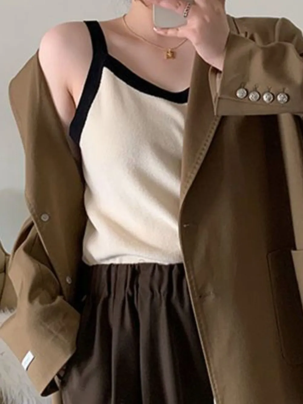 Contrast Trim Cami Top, image 7