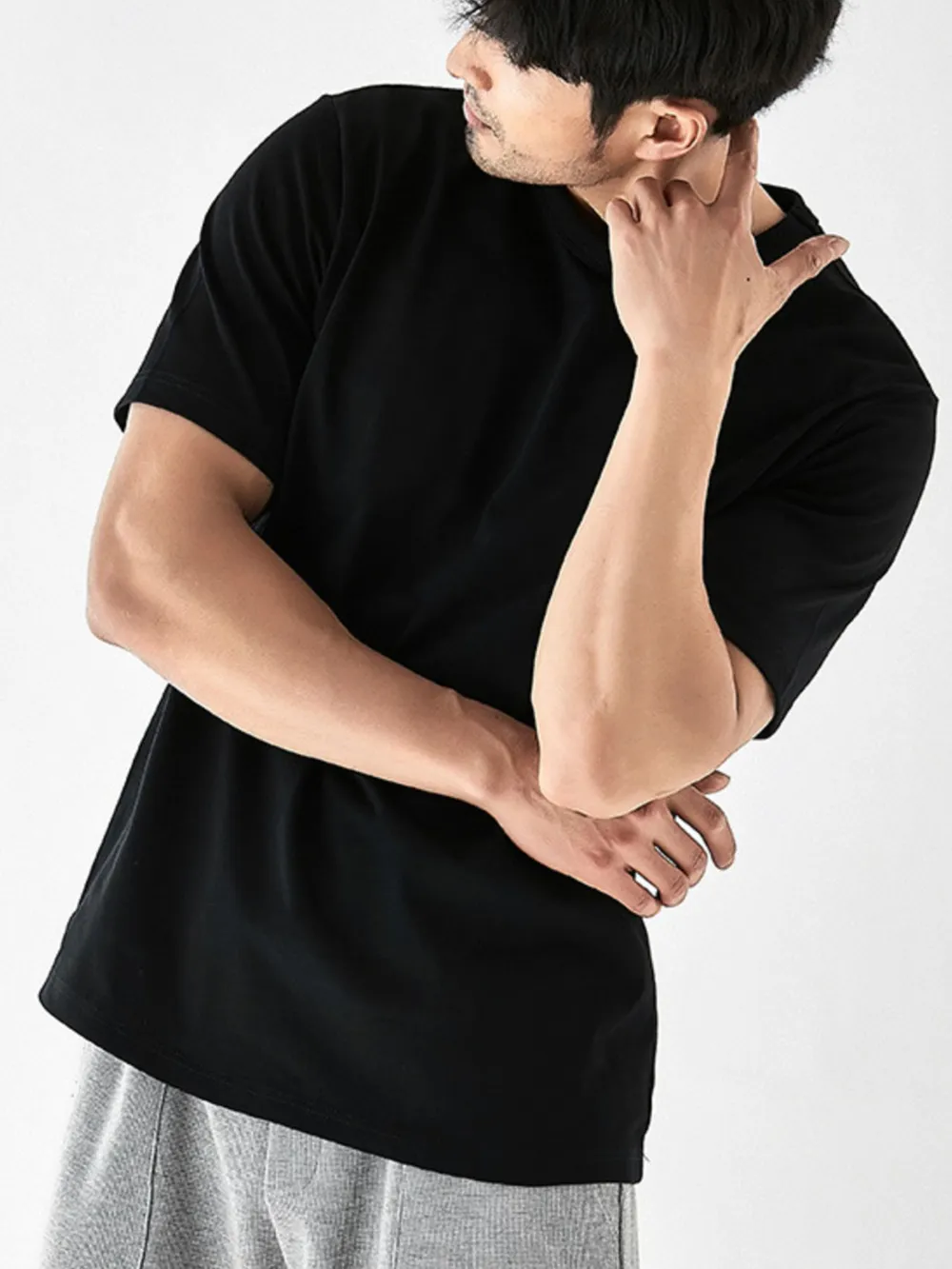 Men's Full Size Round Neck Short Sleeve T-Shirt Plus Size, image 5