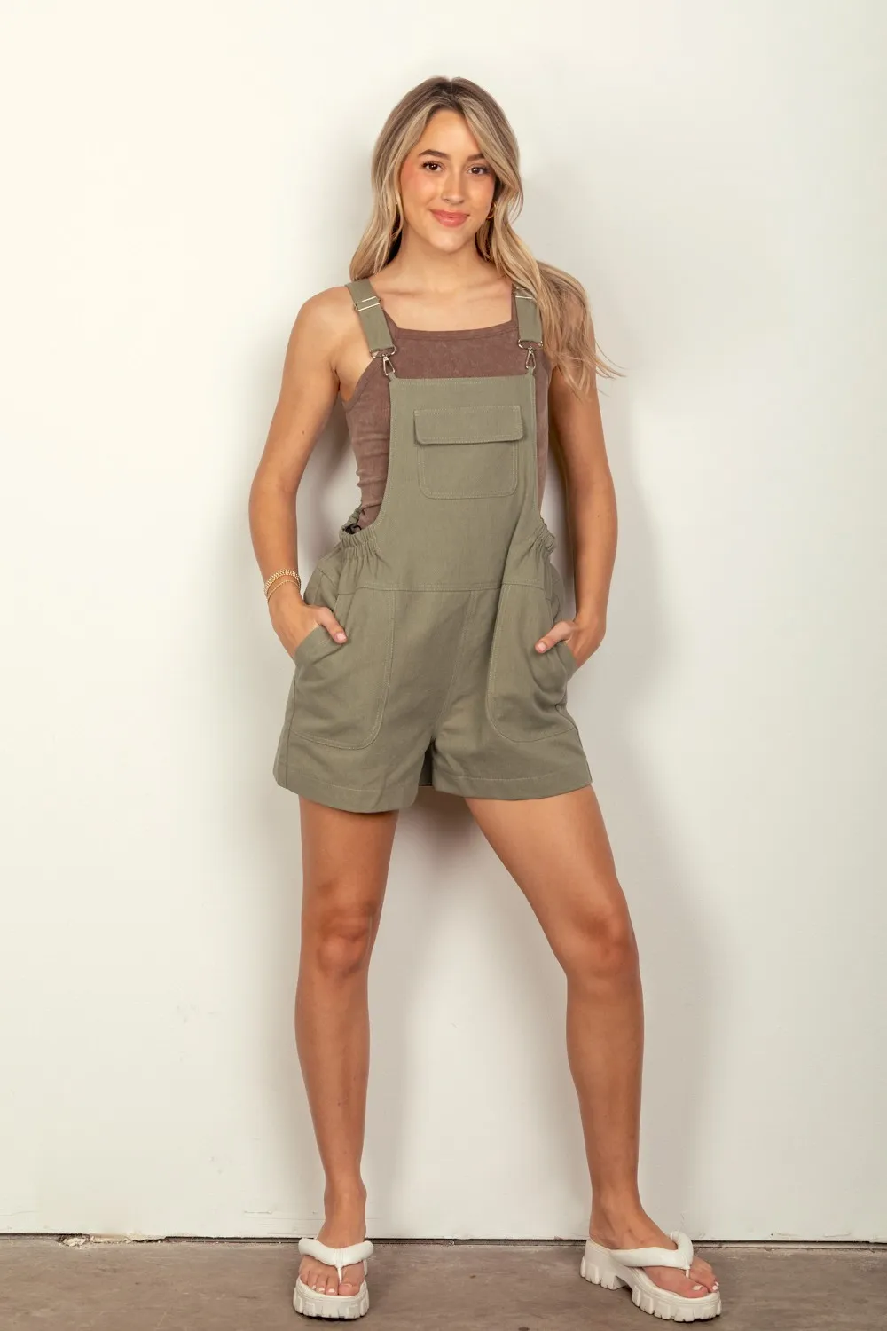 Adjustable Suspender Overalls with Pockets, image 5