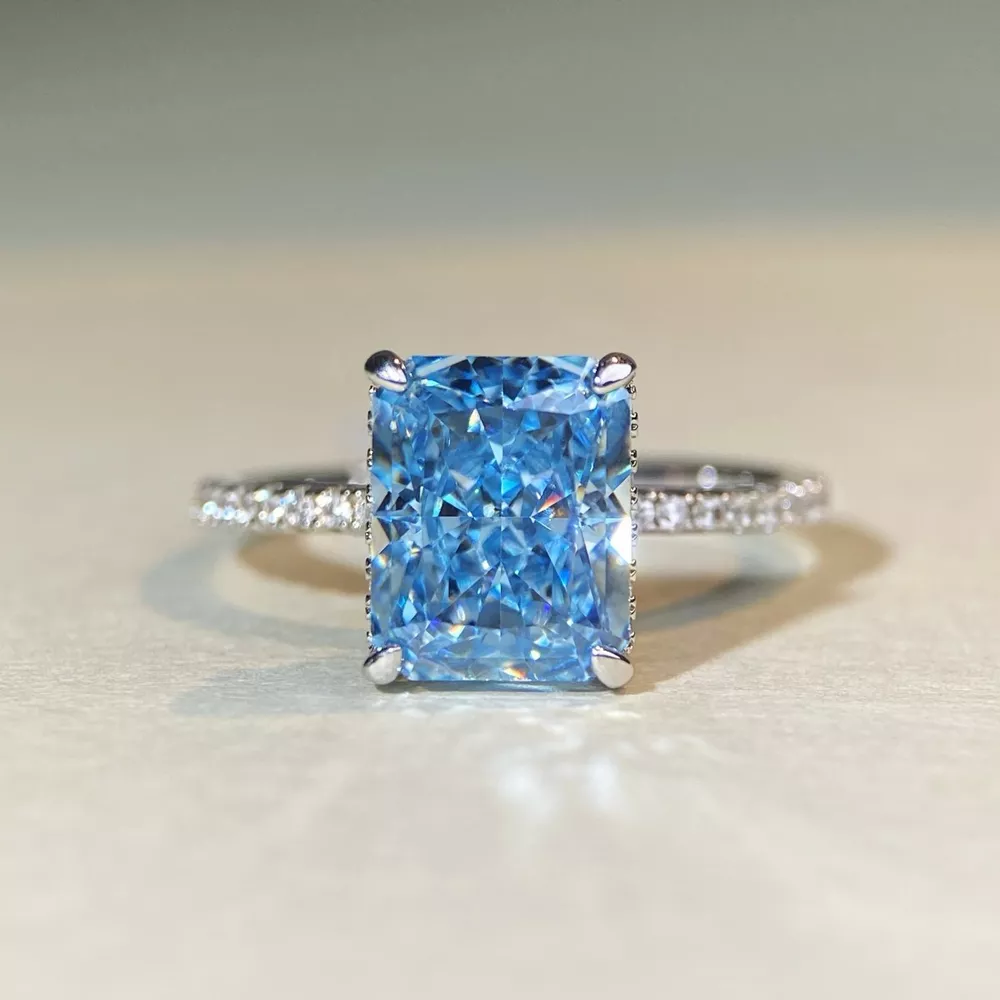 925 Sterling Silver Zircon Geometric Ring, image 2