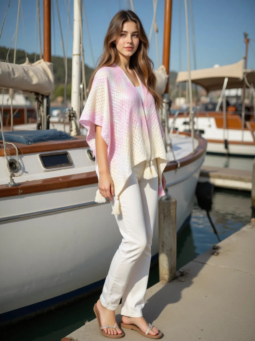Openwork Tassel Gradient Knit Cover Up, image 16