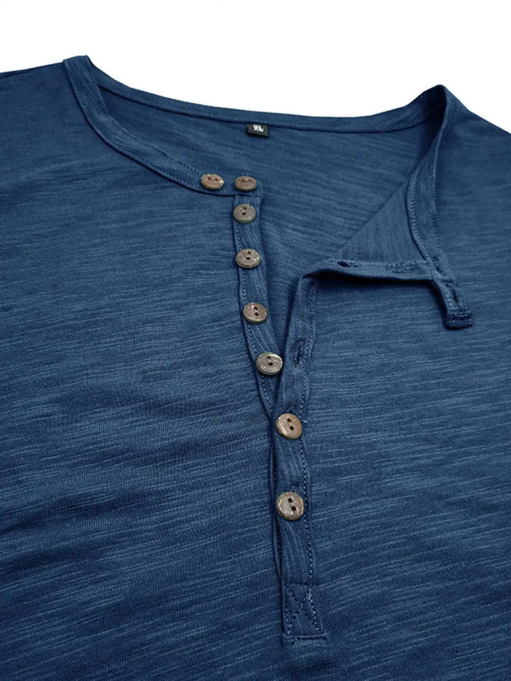 Men's Casual Henley Short Sleeve Button Top, image 4