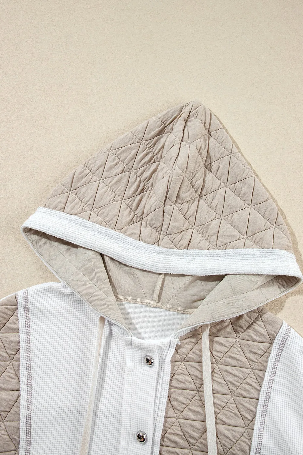 Drawstring Color Block Long Sleeve Jacket, image 7