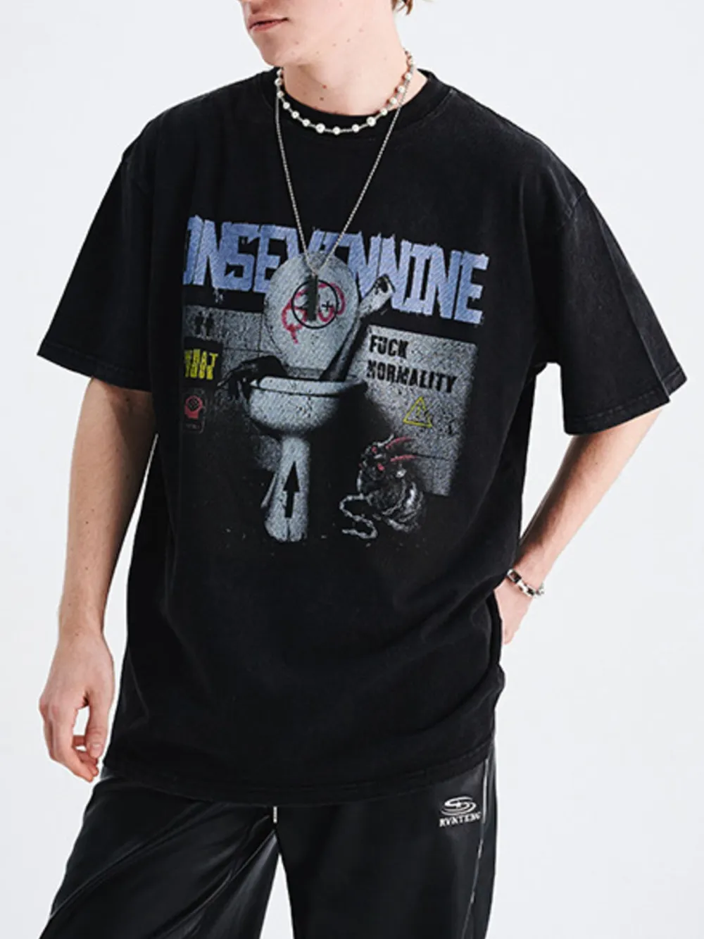 Men's Graphic Round Neck Half Sleeve T-Shirt, image 3