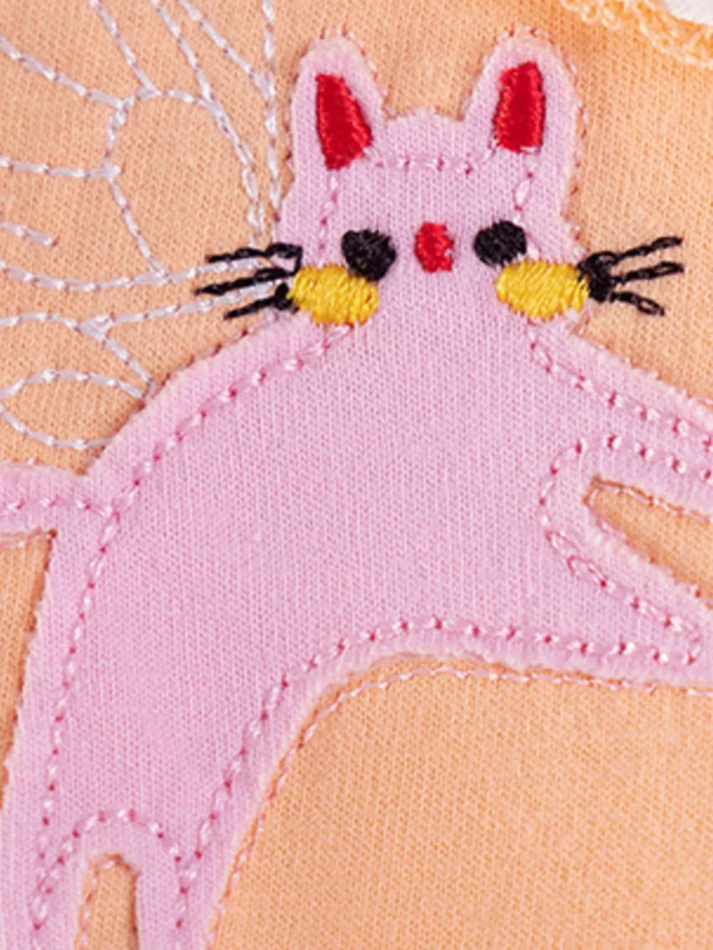 Children's Cartoon Applique Dress with Peter Pan Collar, image 4