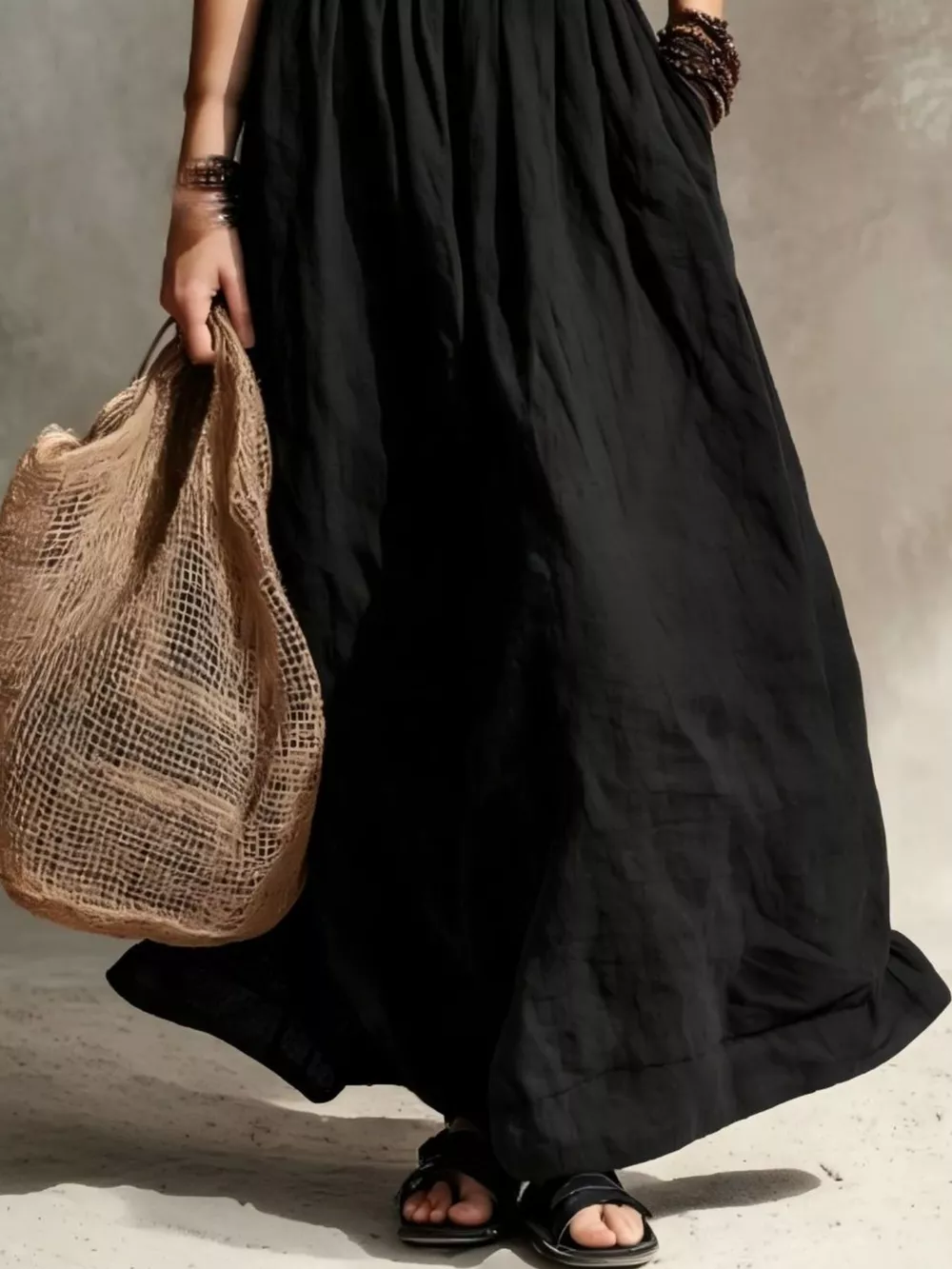 Full Size Round Neck Sleeveless Maxi Dress Plus Size, image 12