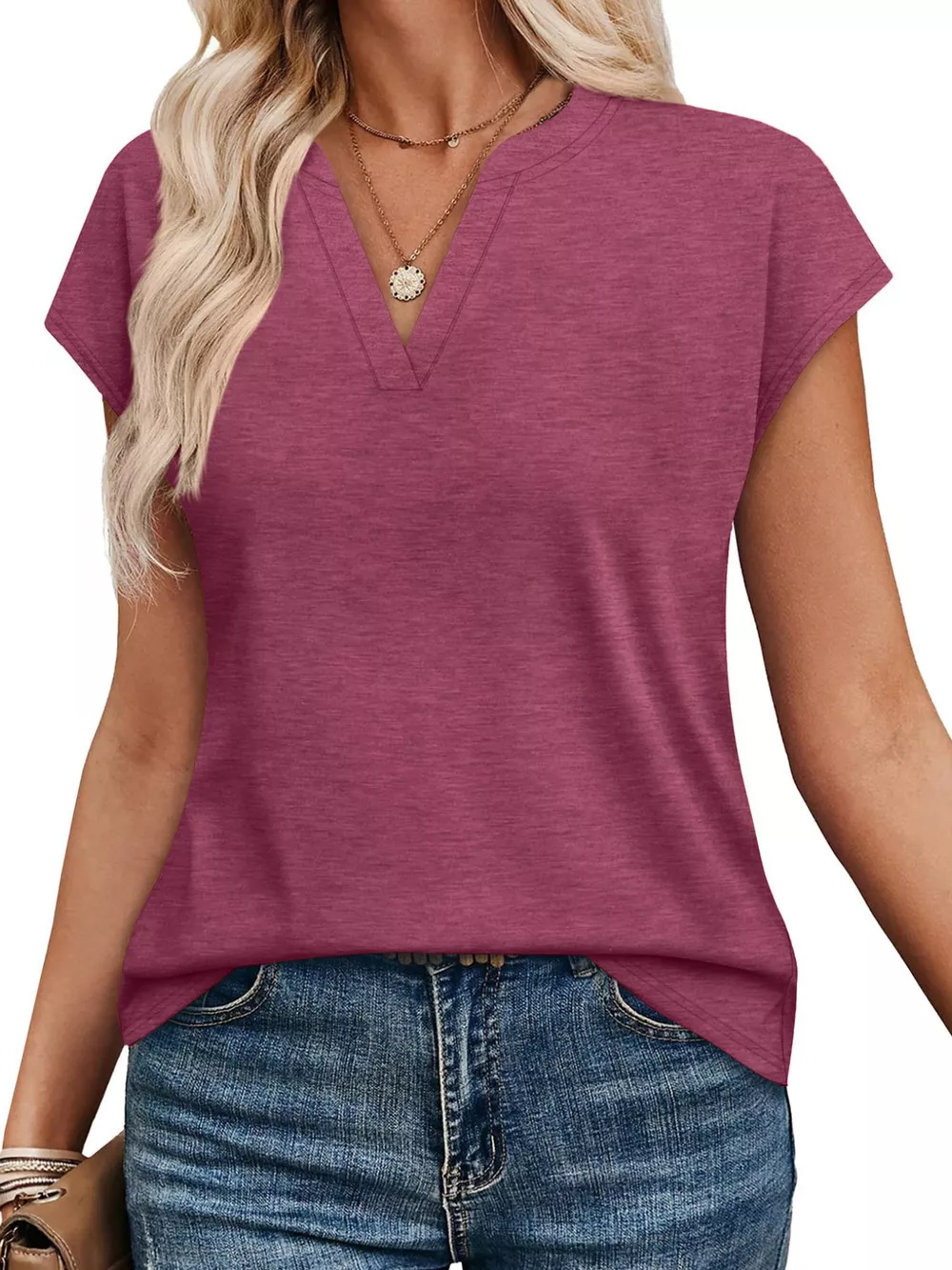 Notched Short Sleeve T-Shirt, image 18