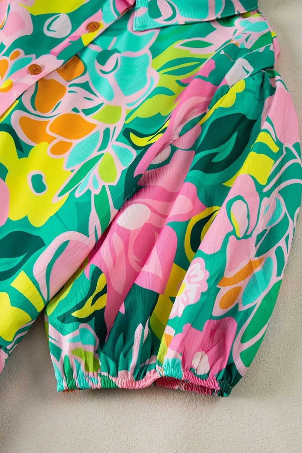 Button Down Floral Puff Sleeve Babydoll Dress, image 11