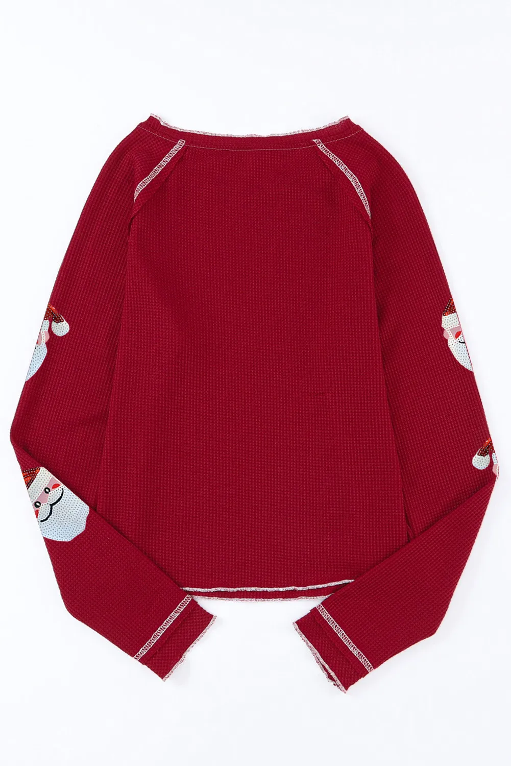 Sequin Santa Round Neck Long Sleeve Blouse, image 4