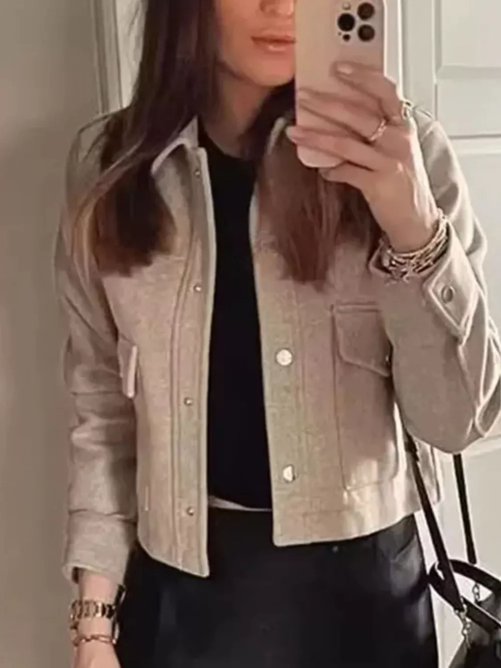 Snap Down Long Sleeve Jacket, image 3