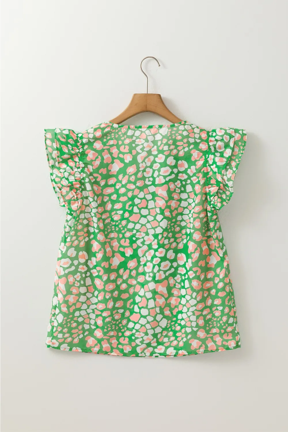 Floral Print Ruffle Sleeve Blouse, image 3
