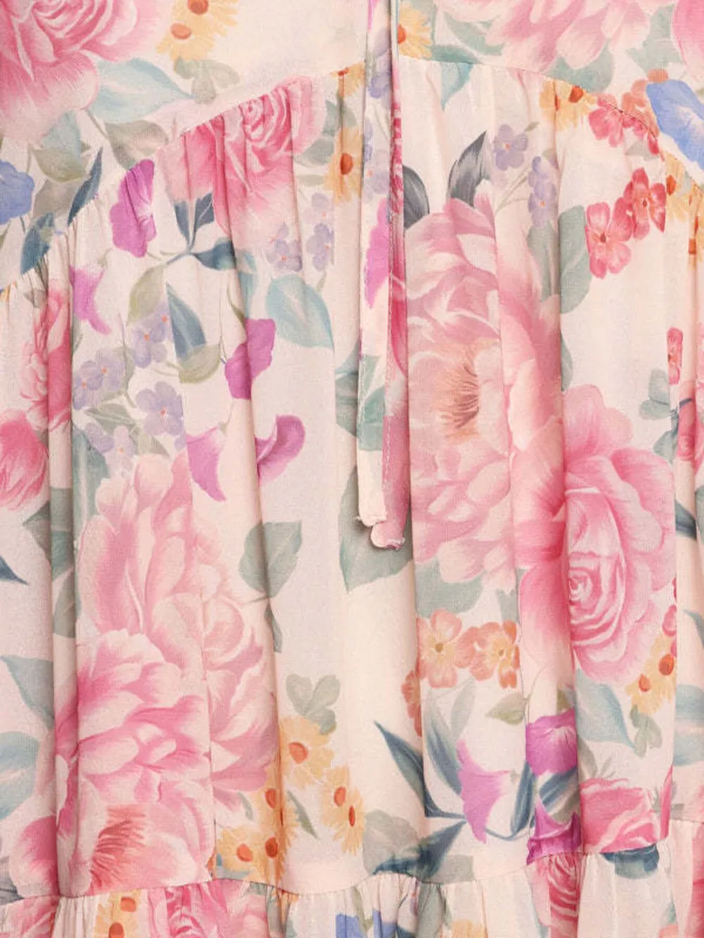 Floral Print Sleeveless Tiered Mini Dress, image 9