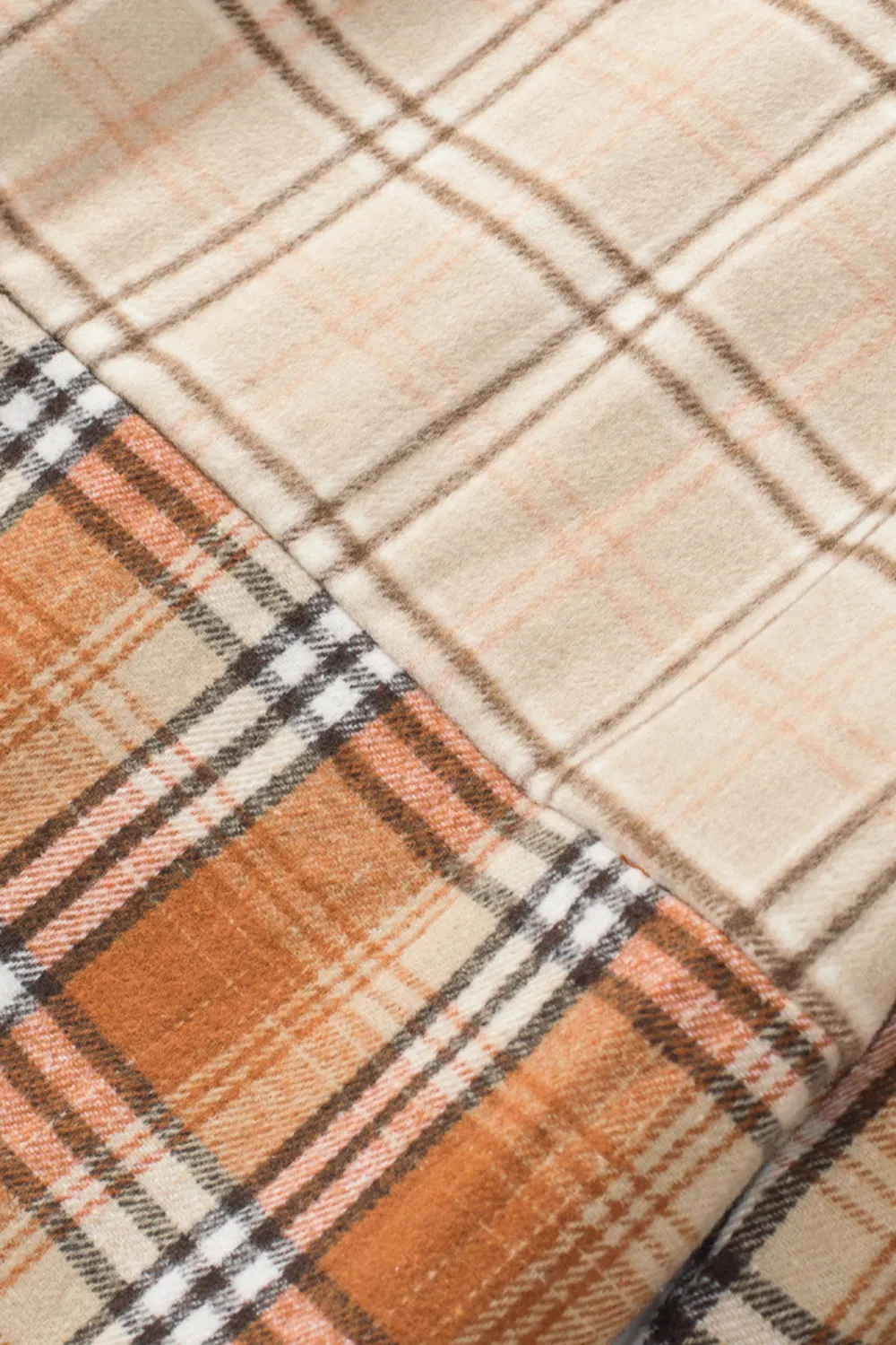 Plaid Button Up Long Sleeve Shacket, image 9