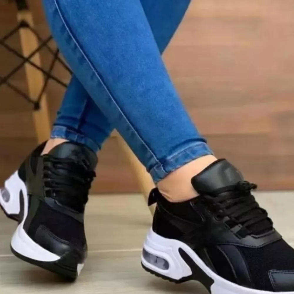 Lace Up Round Toe Sneakers, image 2