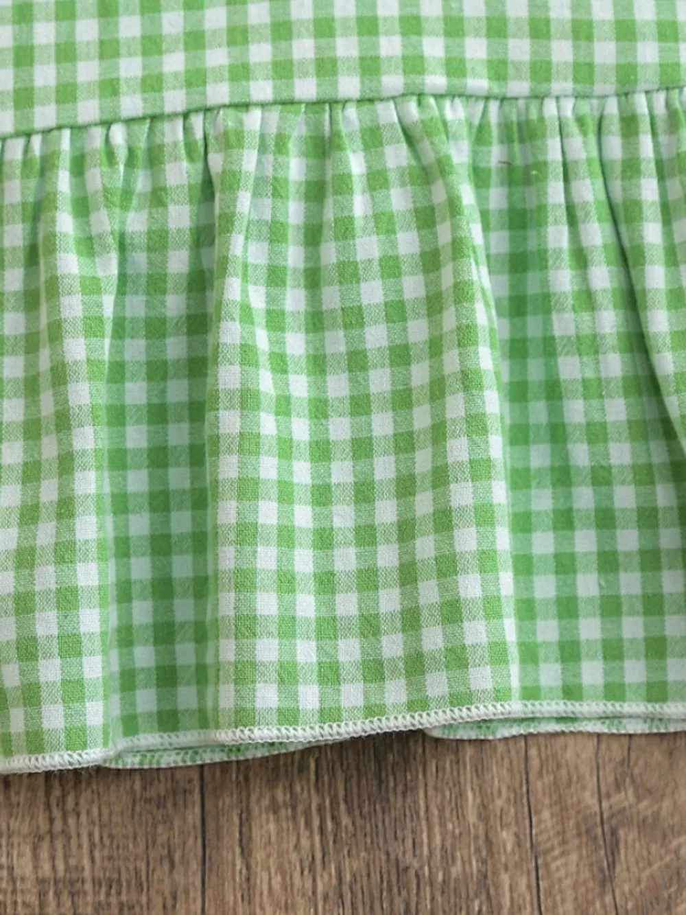 Children's Gingham Ruffle Hem Polo Dress, image 10