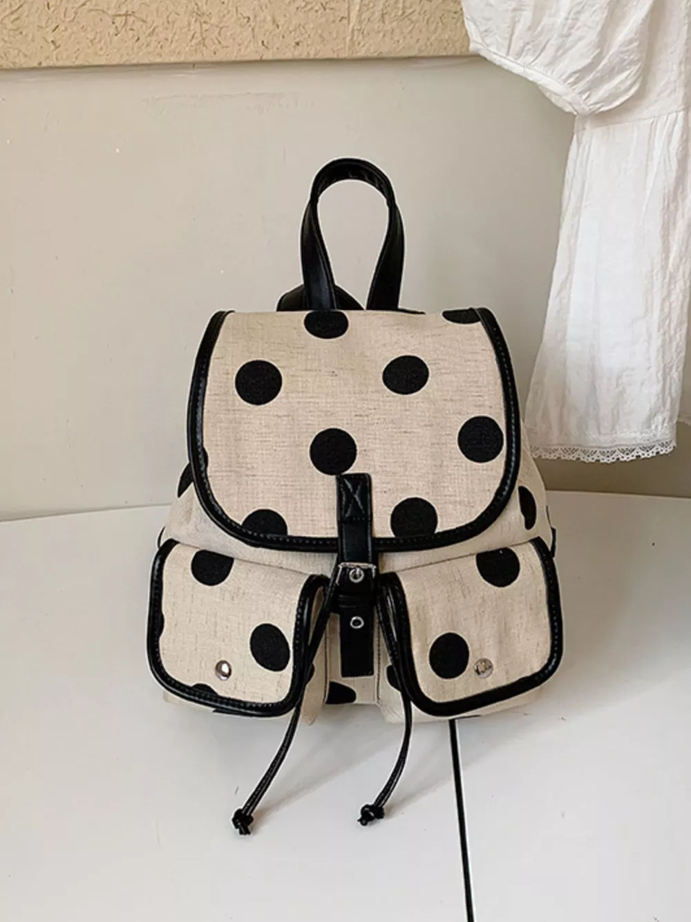 Polka Dot Backpack Bag, image 3