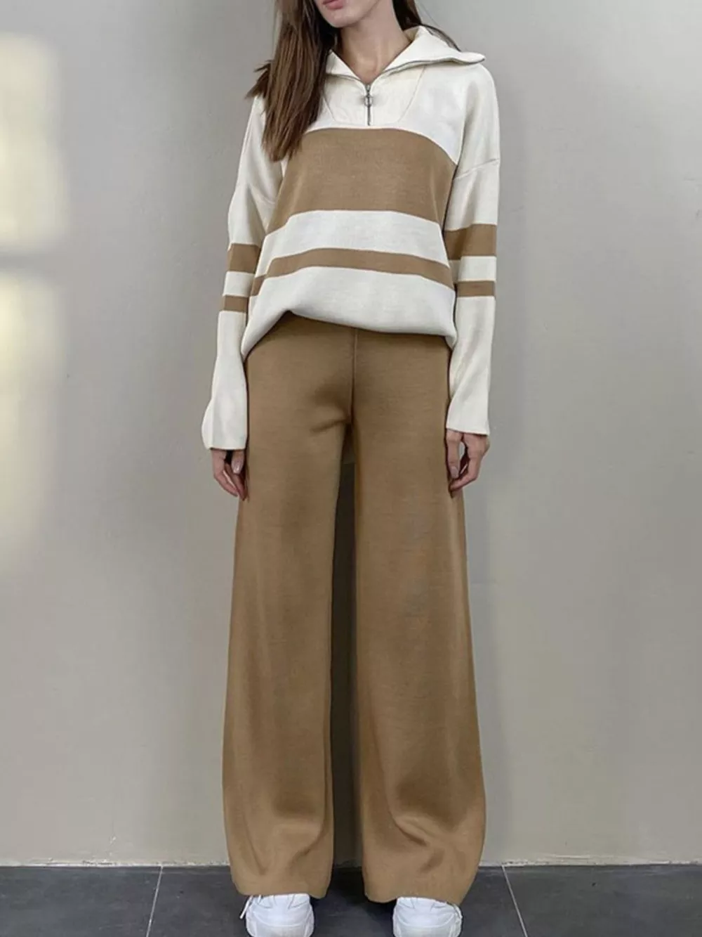 Long Sleeve Top and Pants Sweater Set, image 3
