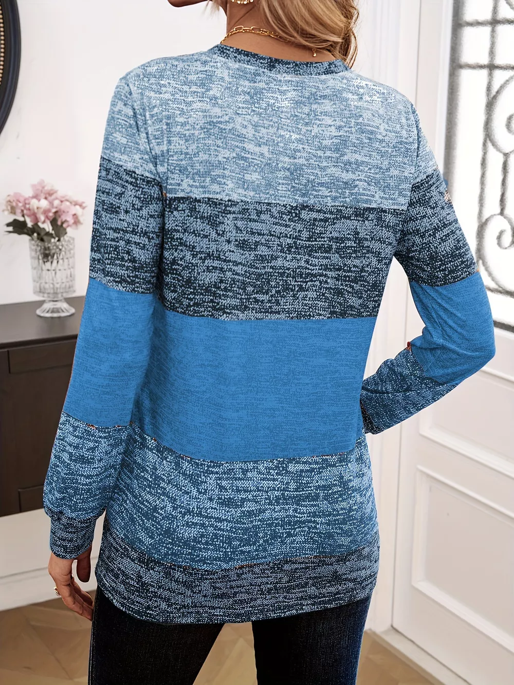 Color Block Long Sleeve T-Shirt, image 6