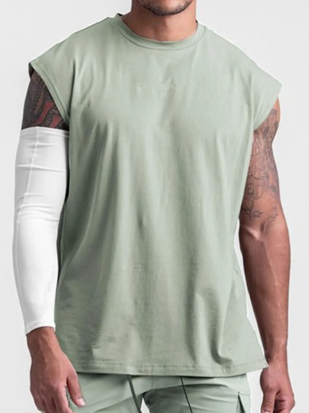 Men's Plus Size Round Neck Tank, image 5